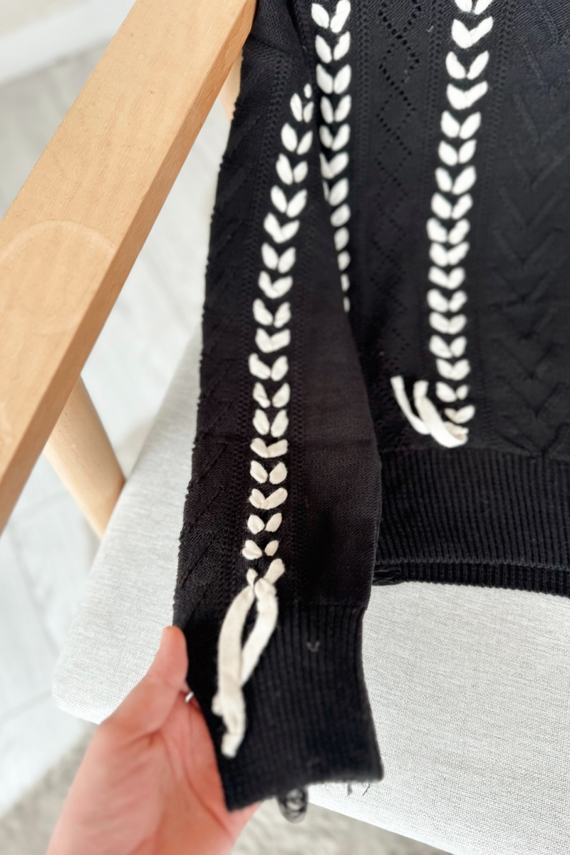 Bellam Siyah Triko Kazak