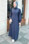 Belur Saks Mavisi Elbise