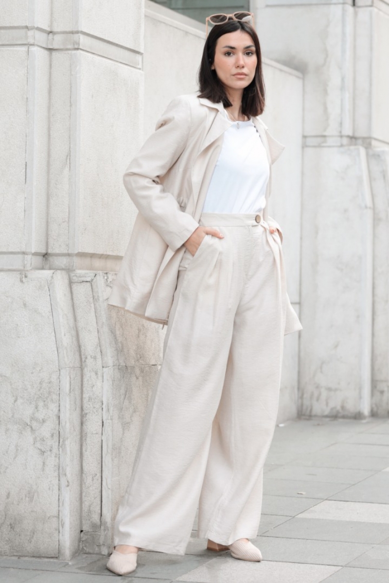 Bentale Krem Pantolon