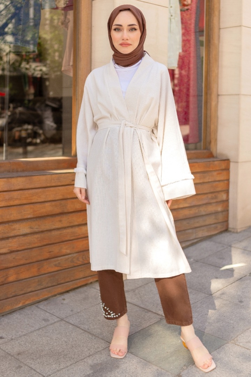 Bera Ekru Kimono
