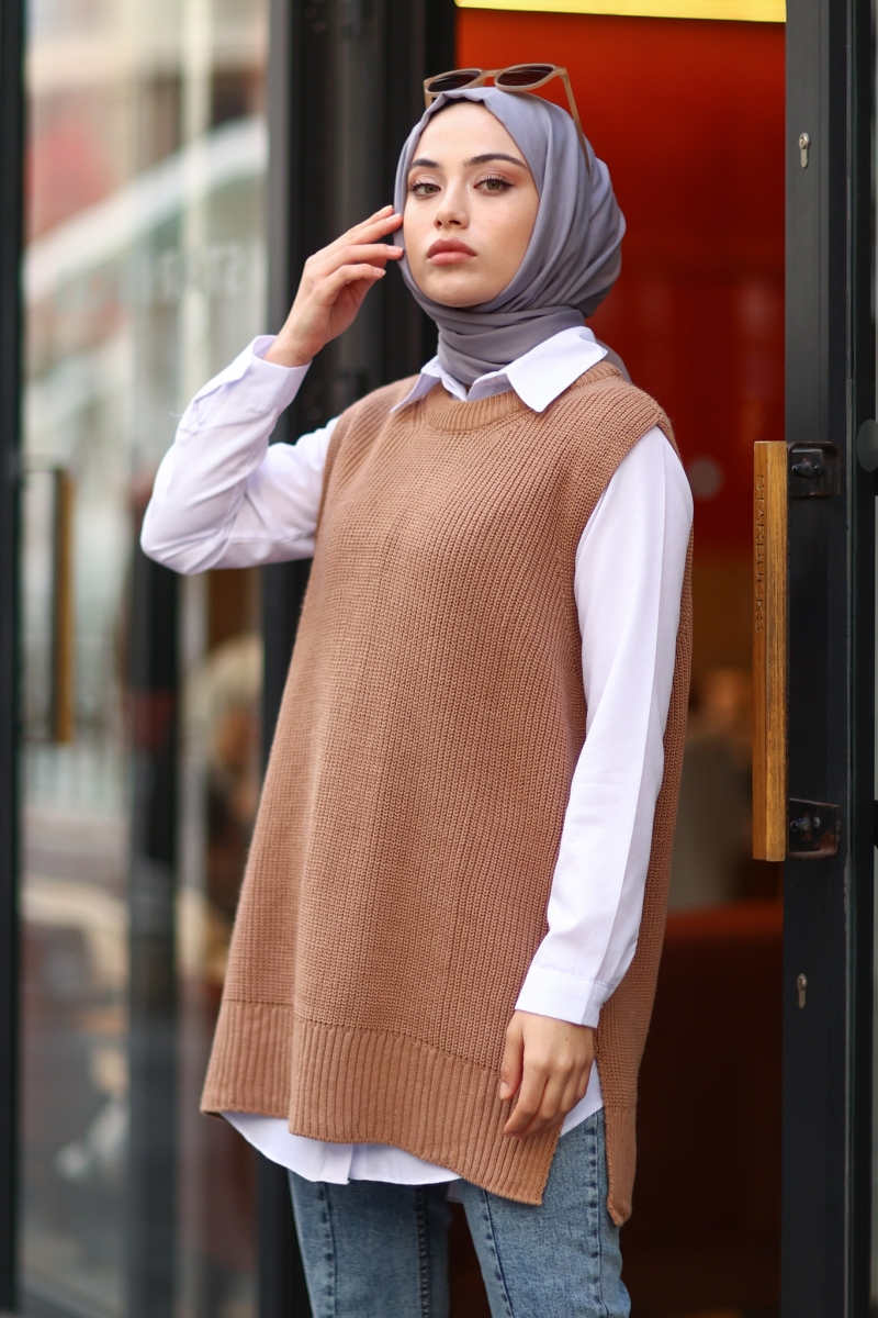 Bevis Camel Süveter