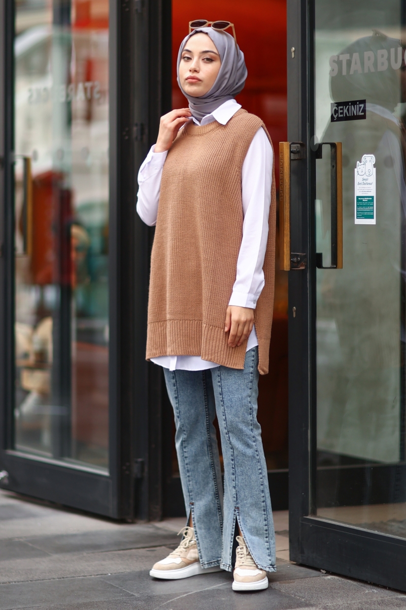 Bevis Camel Süveter