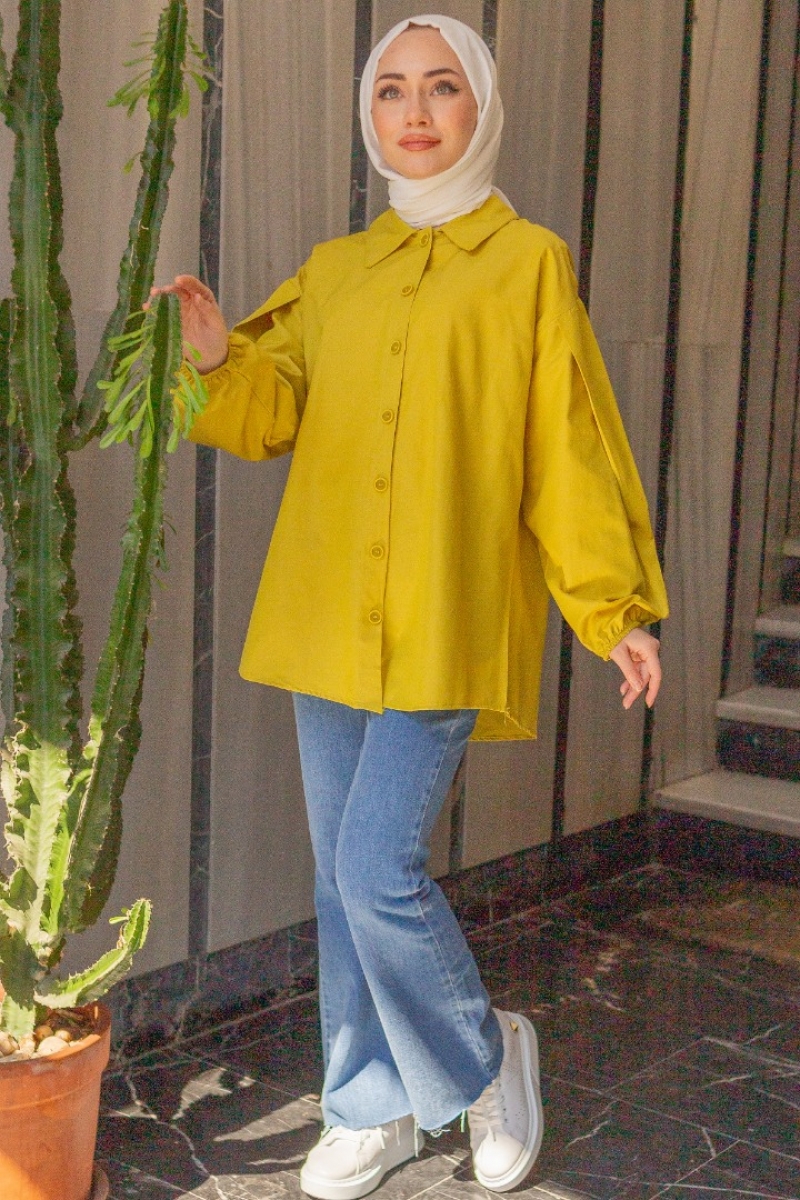 Biena Yağ Yeşili Tunik