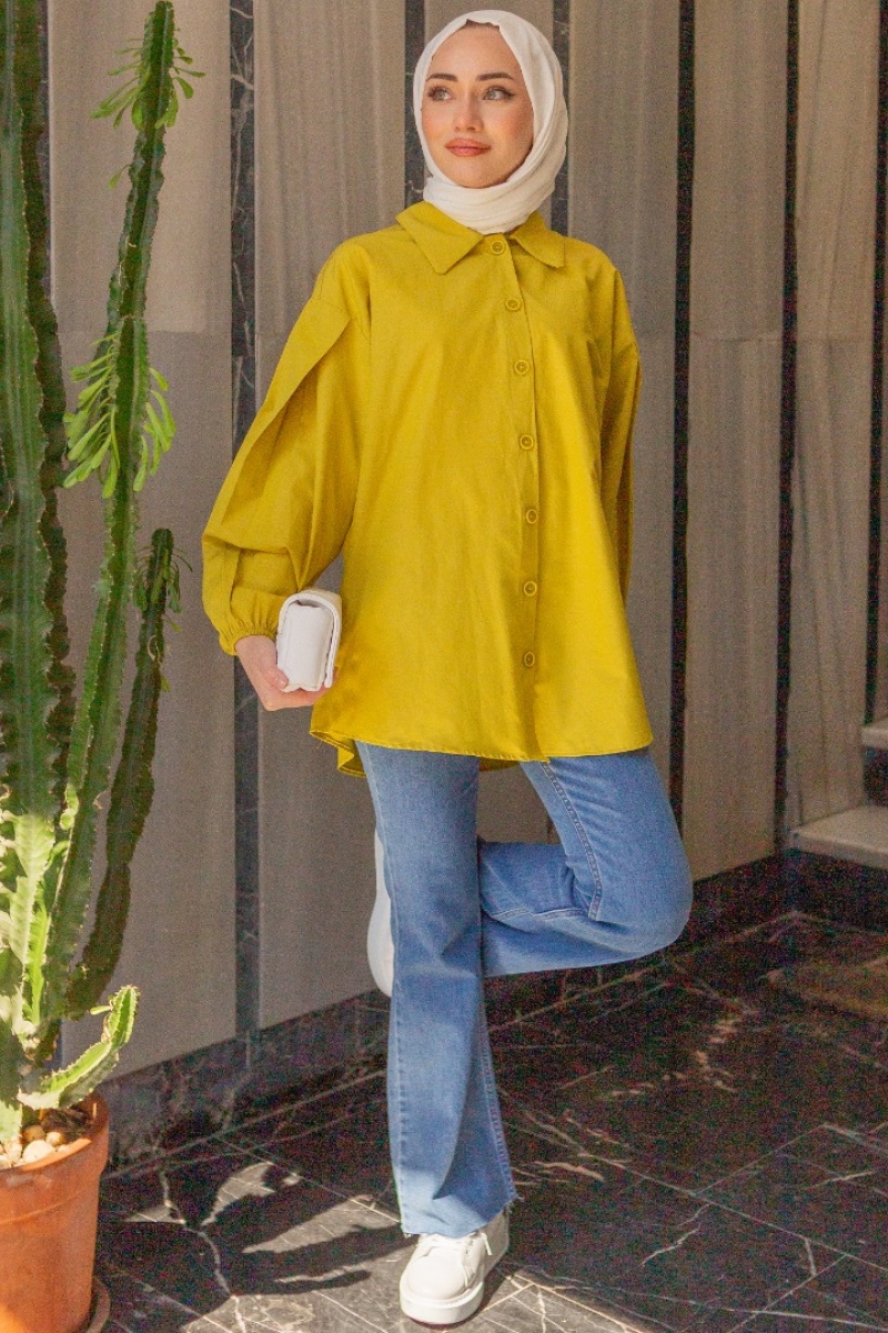 Biena Yağ Yeşili Tunik