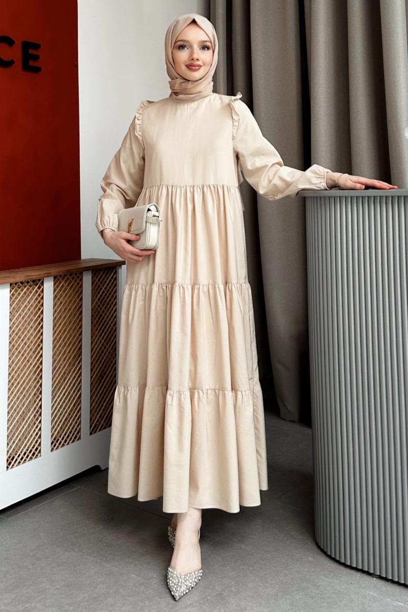 Bondia Bej Elbise
