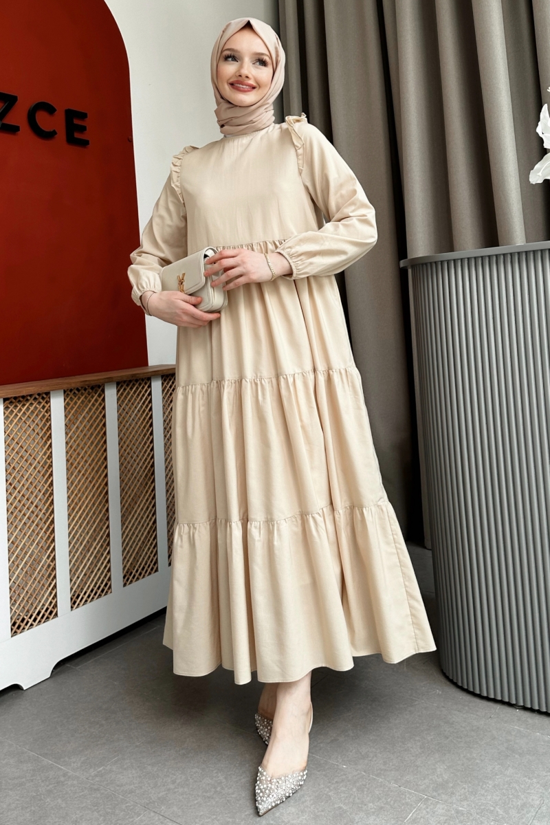 Bondia Bej Elbise