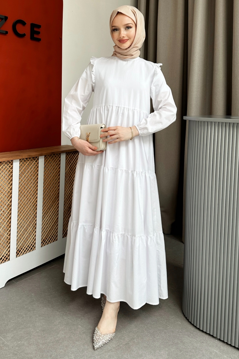 Bondia Beyaz Elbise