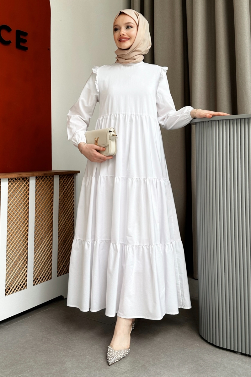 Bondia Beyaz Elbise