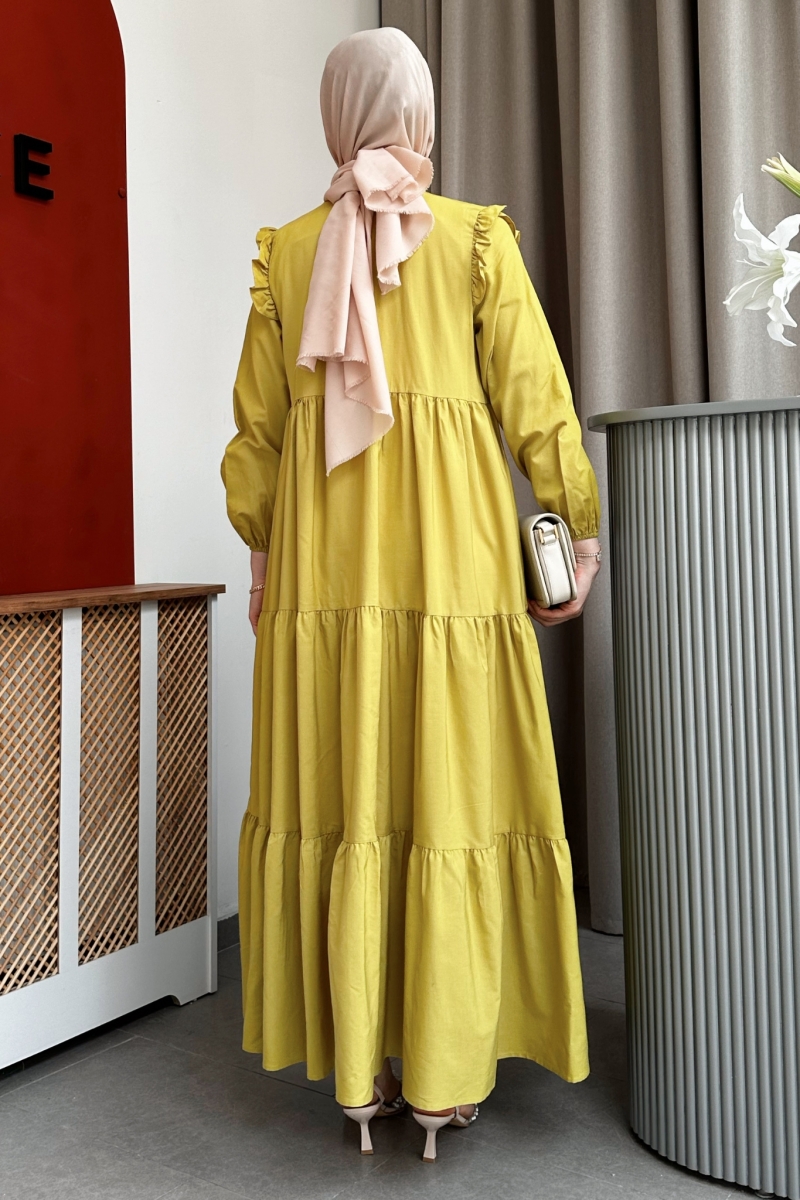 Bondia Yağ Yeşili Elbise