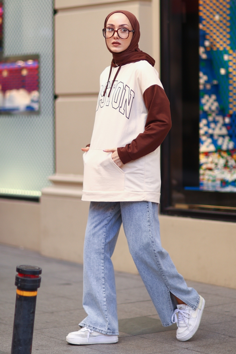 Boston Kahverengi Sweat