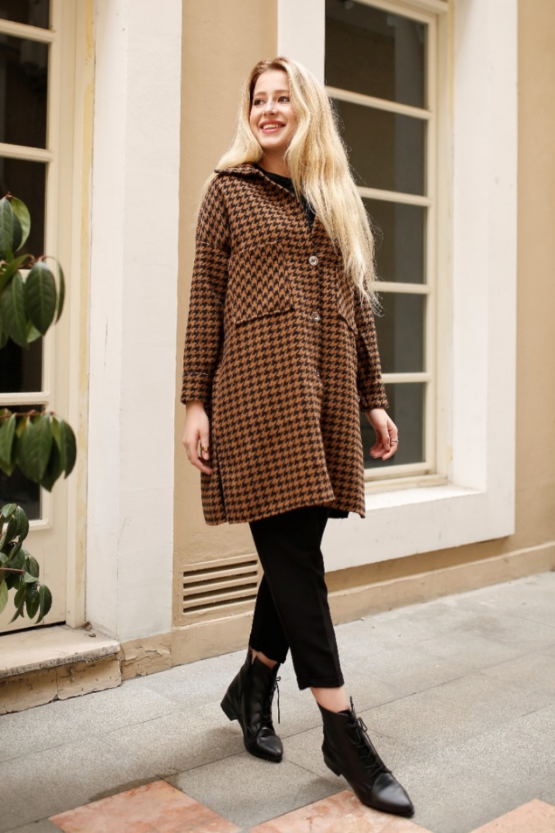 Brandi Taba Kaz Ayağı Ceket Gömlek