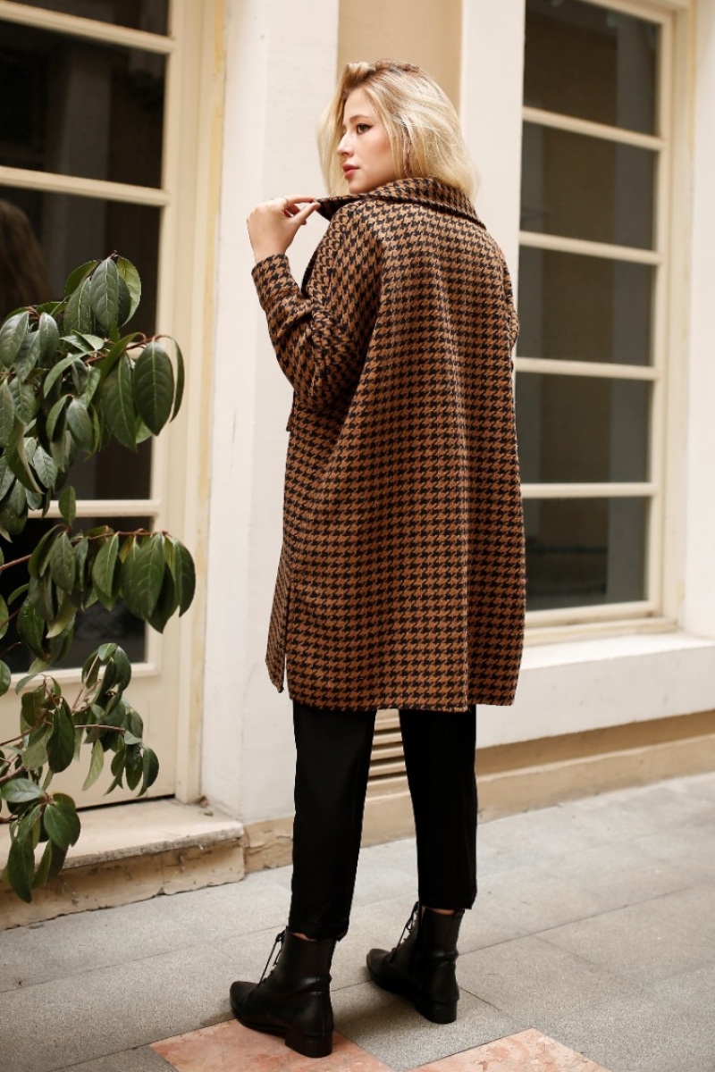 Brandi Taba Kaz Ayağı Ceket Gömlek