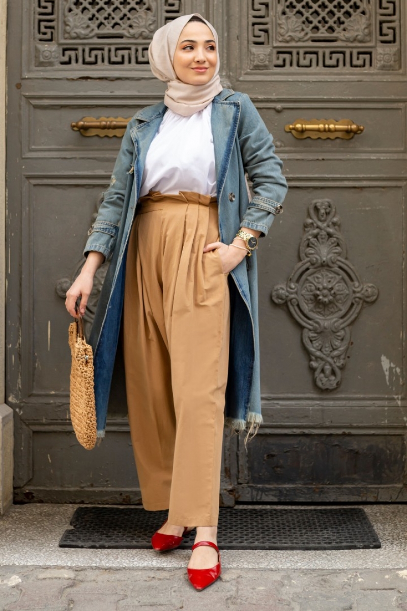 Bretta Camel Pantolon