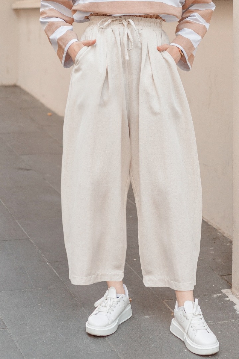 Carina Ekru Pantolon