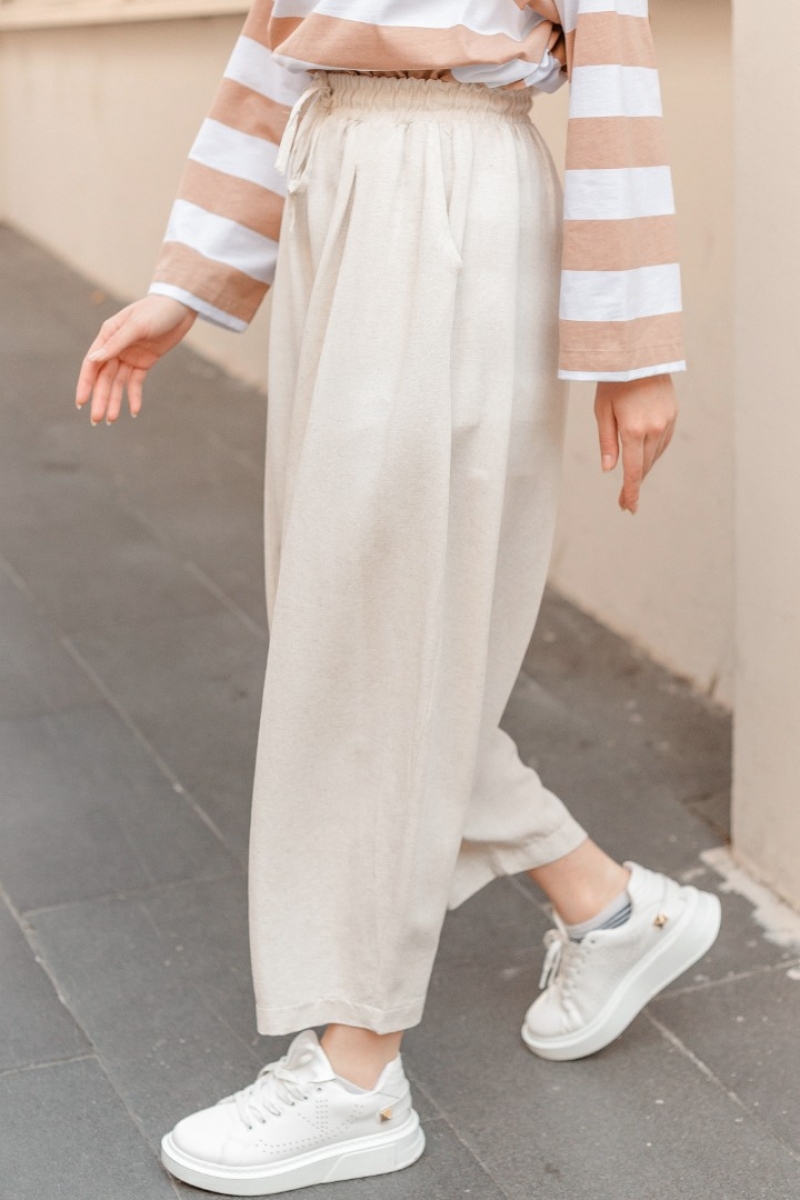 Carina Ekru Pantolon