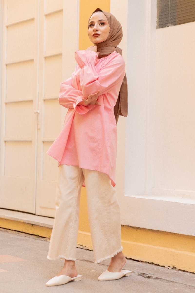 Carleen Pembe Gömlek