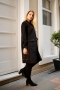 Carmel Siyah Kadife Trençkot