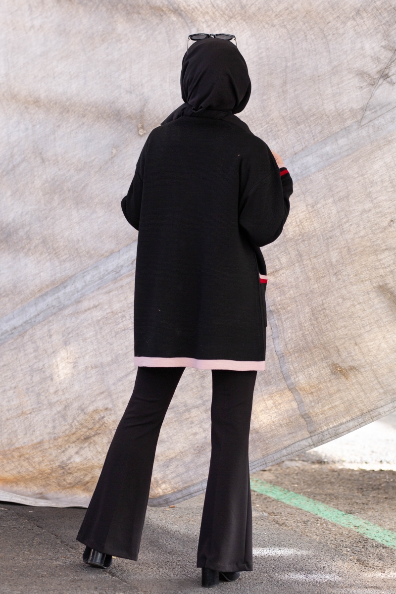 Carol Siyah Triko Hırka