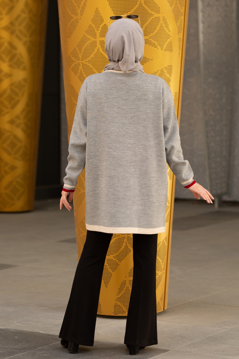 Carol Gri Triko Hırka