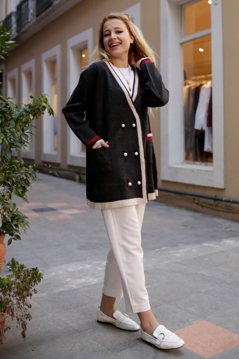 Carol Füme Triko Hırka