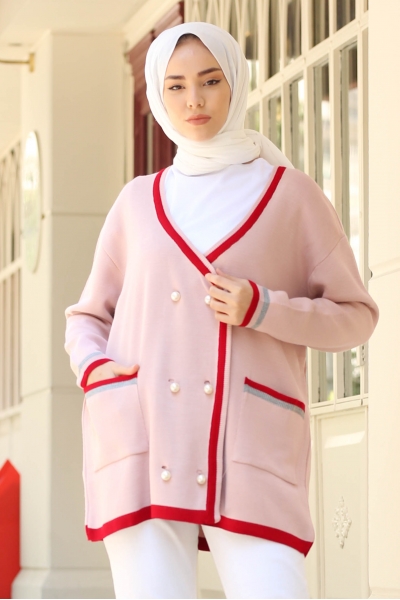 Carol Pudra Triko Hırka