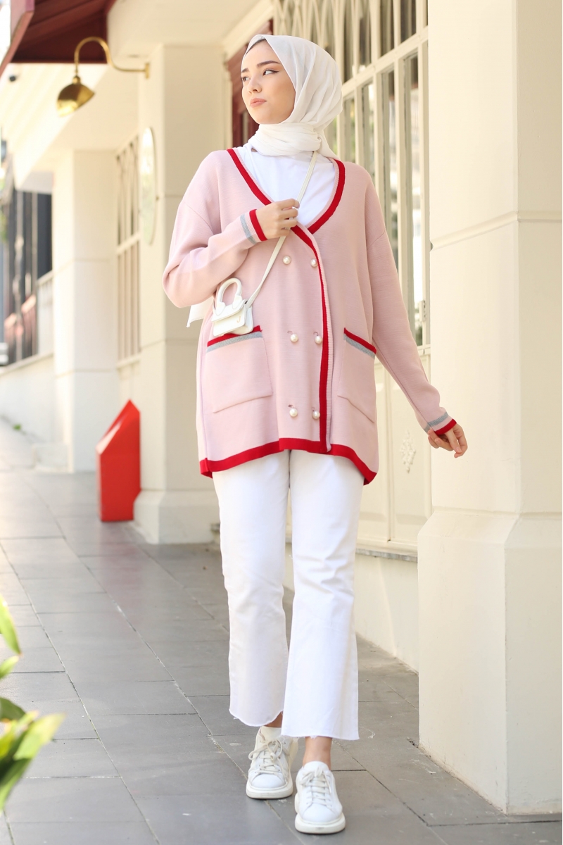 Carol Pudra Triko Hırka