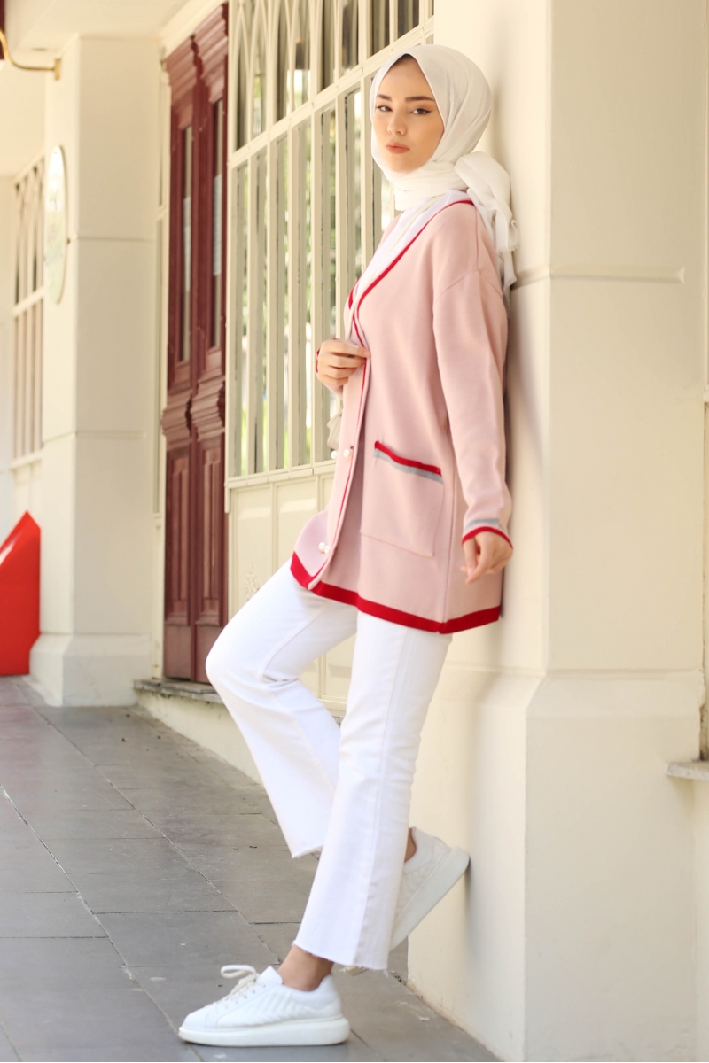 Carol Pudra Triko Hırka