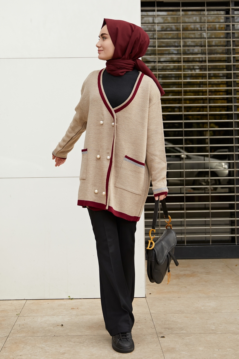 Carol Bej Triko Hırka