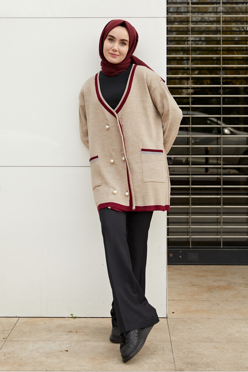 Carol Bej Triko Hırka