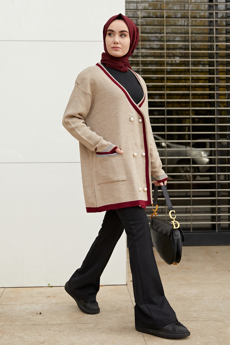 Carol Bej Triko Hırka