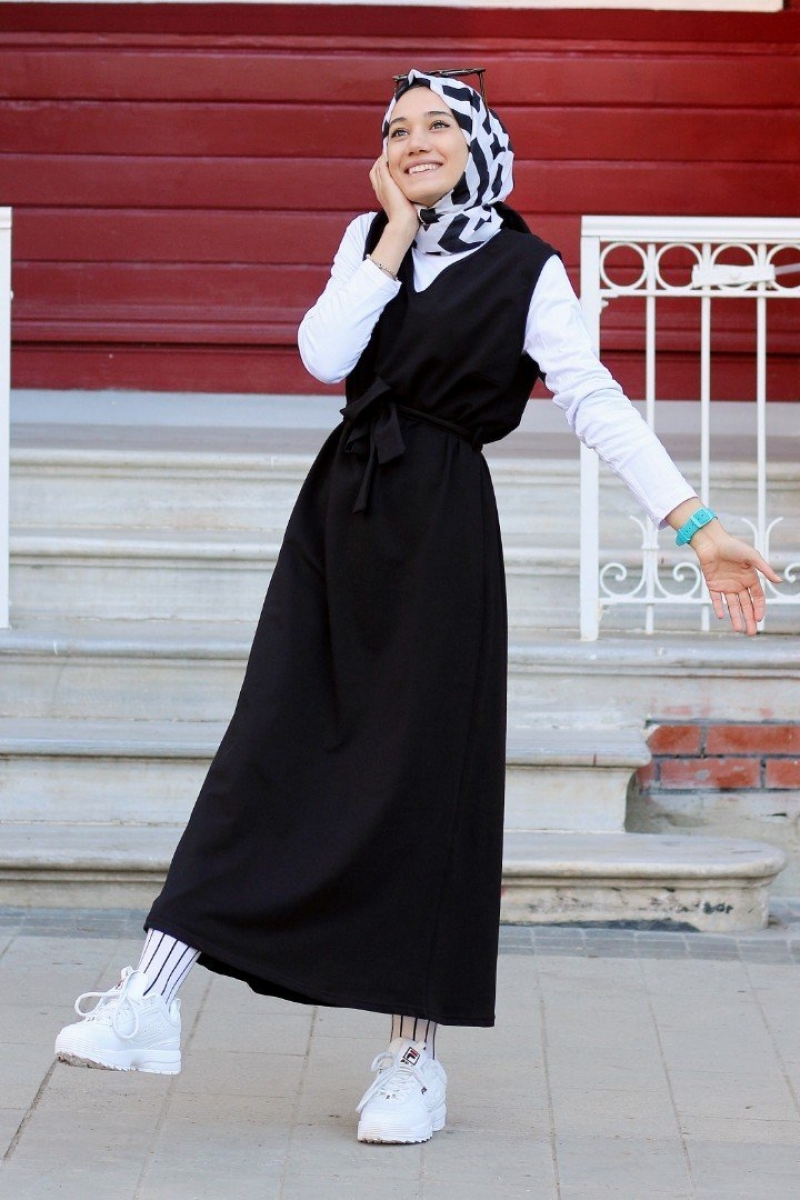 Casya Siyah Jile Tunik Kombin 2