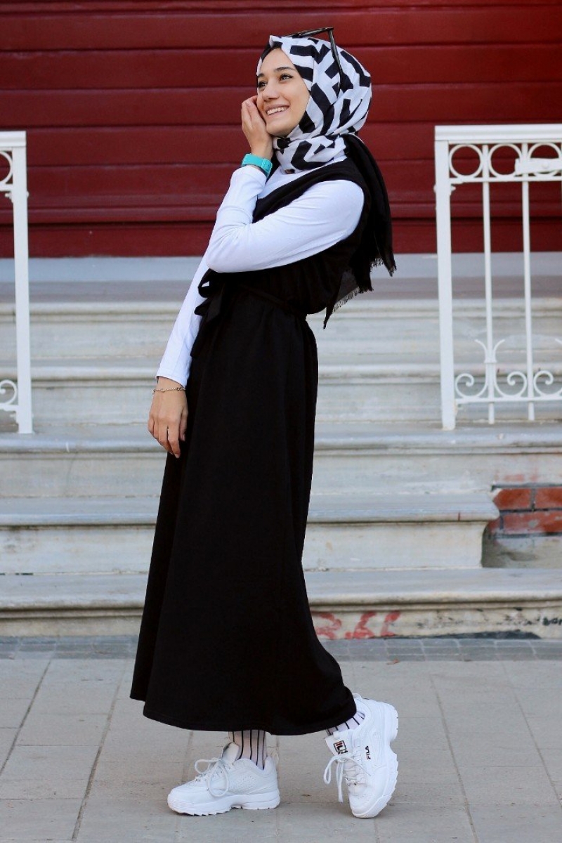 Casya Siyah Jile Tunik Kombin 2