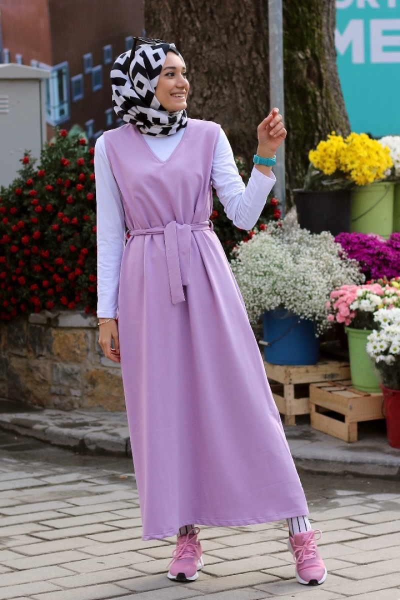 Casya Lila Jile Tunik Kombin