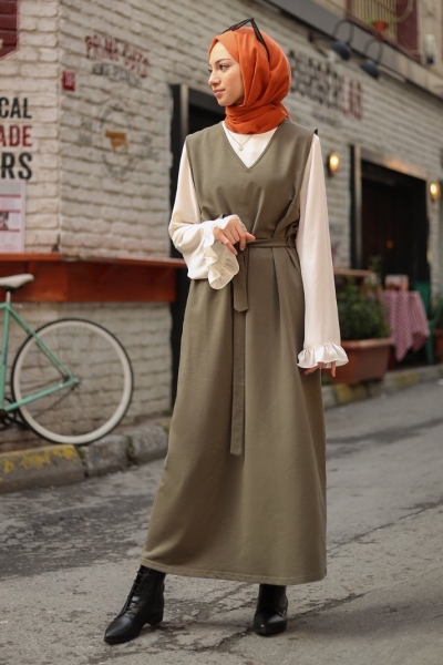 Casya Haki Jile Gömlek Kombin