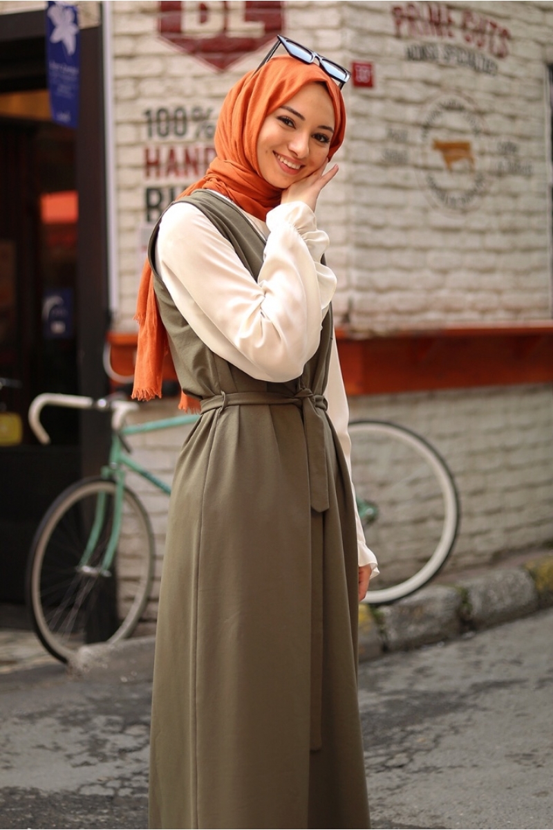 Casya Haki Jile Gömlek Kombin