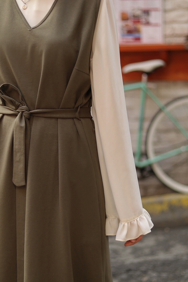 Casya Haki Jile Gömlek Kombin