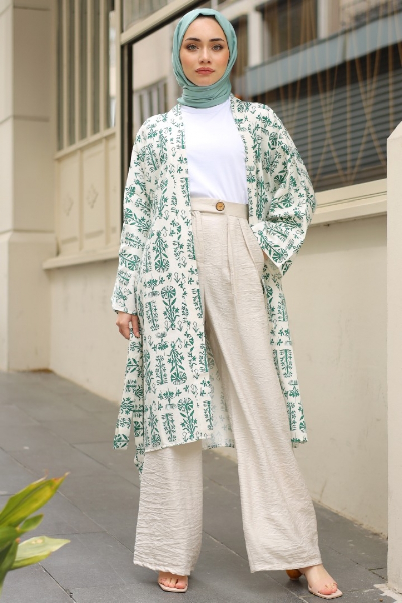 Cedric Yeşil Kimono