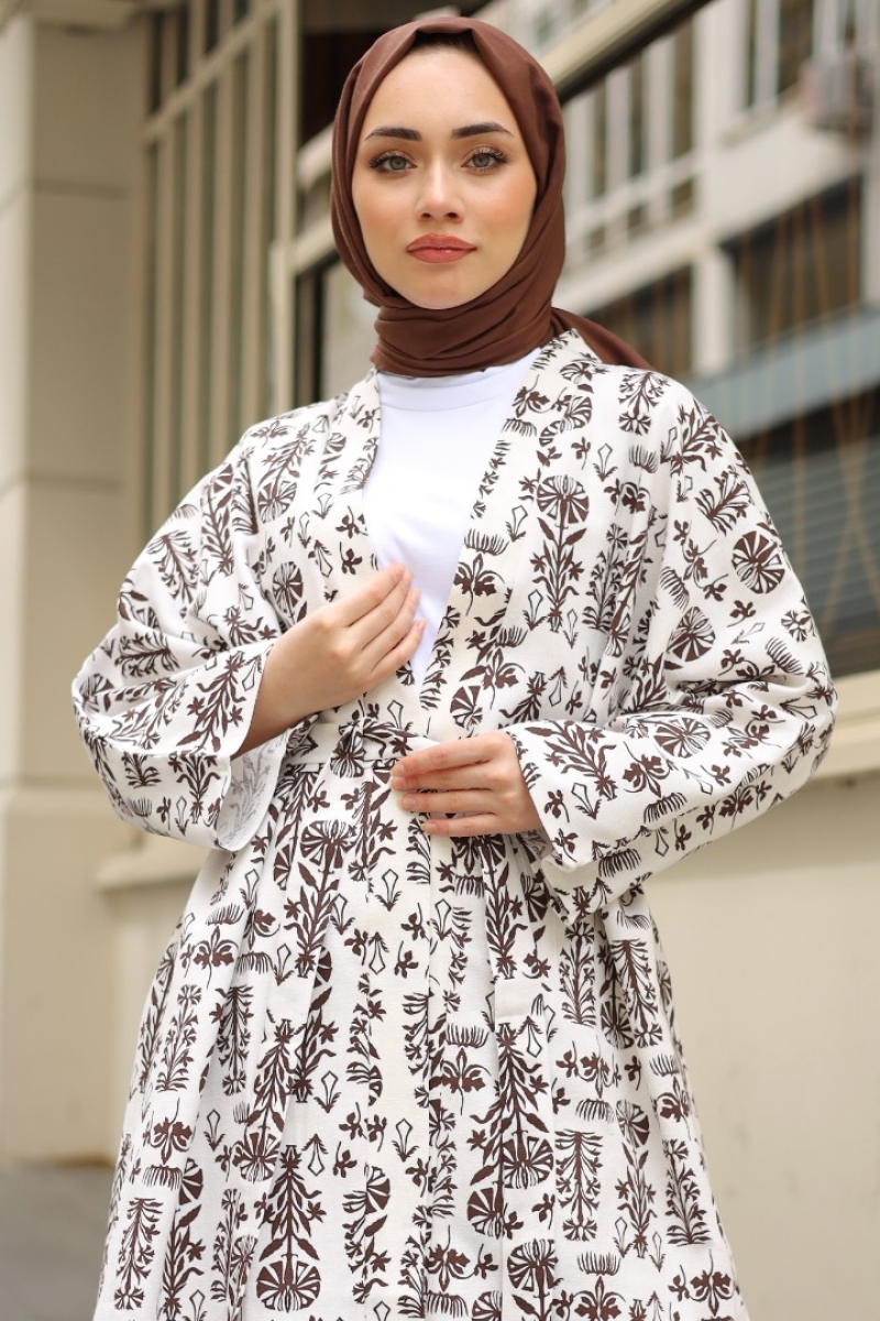 Cedric Kahverengi Kimono