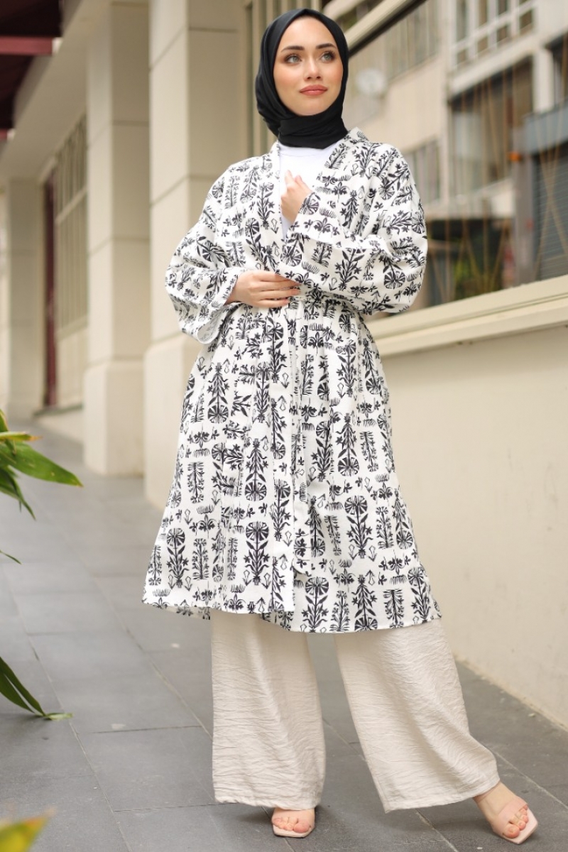 Cedric Siyah Kimono