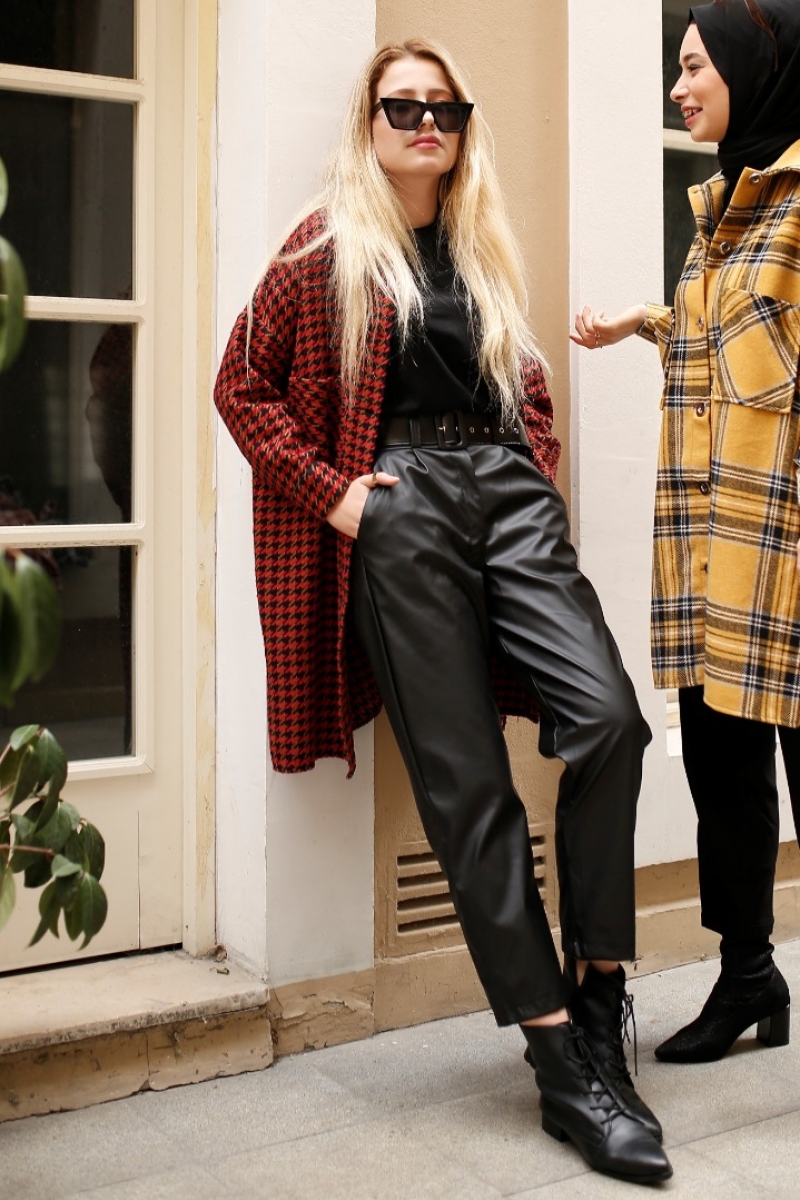 Change Siyah Deri Pantolon