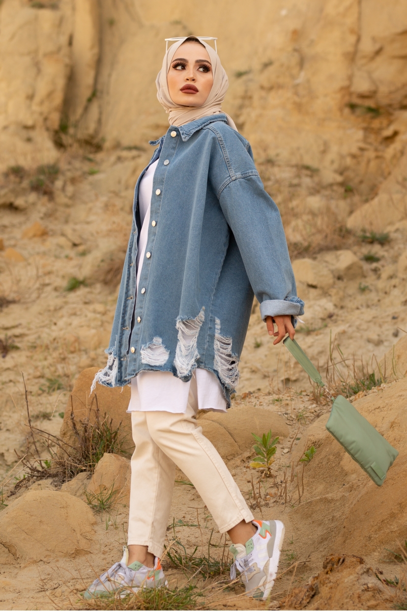 Cherry Mavi Kot Ceket