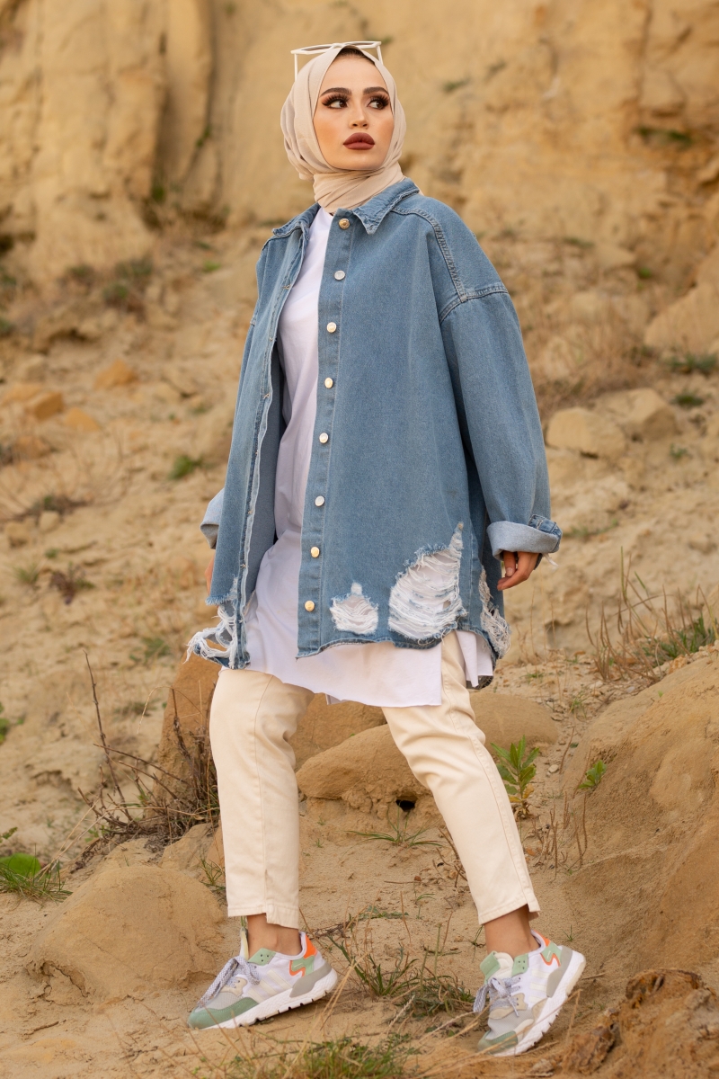 Cherry Mavi Kot Ceket