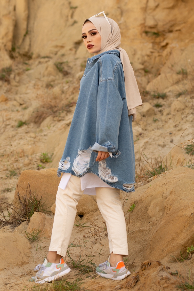 Cherry Mavi Kot Ceket