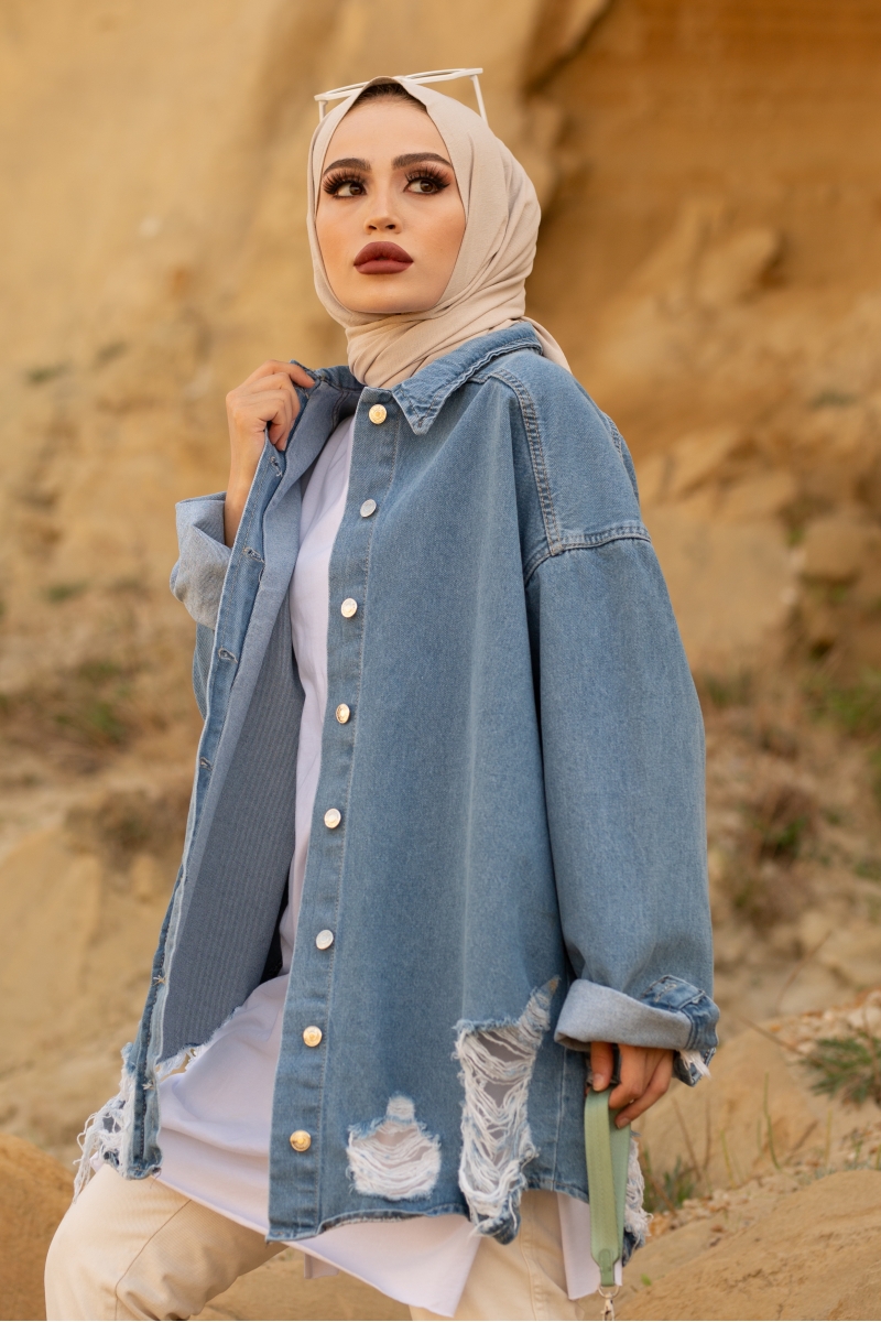 Cherry Mavi Kot Ceket