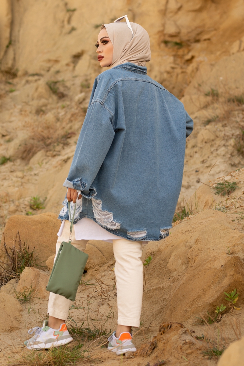 Cherry Mavi Kot Ceket