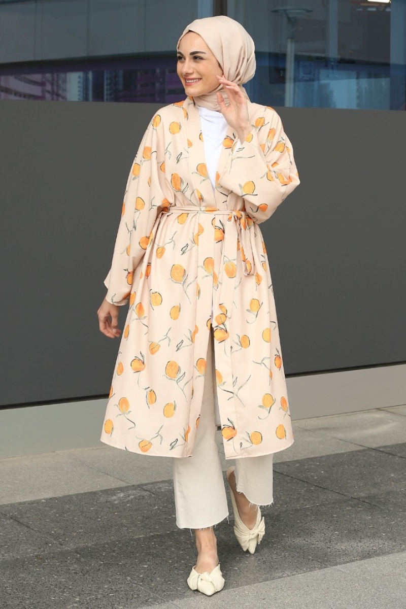Citrus Bej Kimono