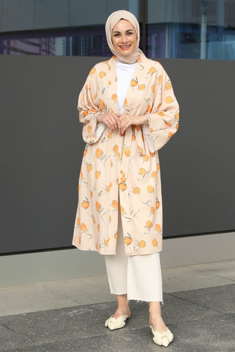 Citrus Bej Kimono