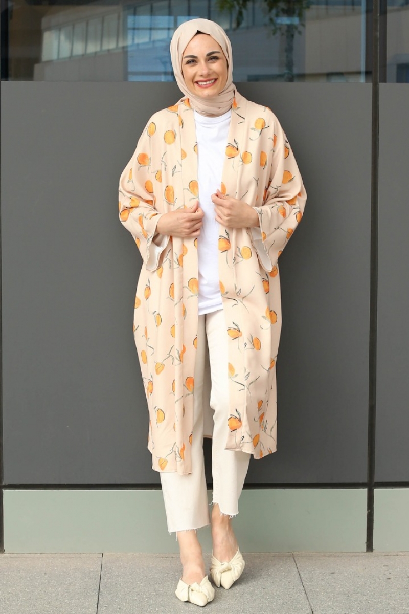 Citrus Bej Kimono