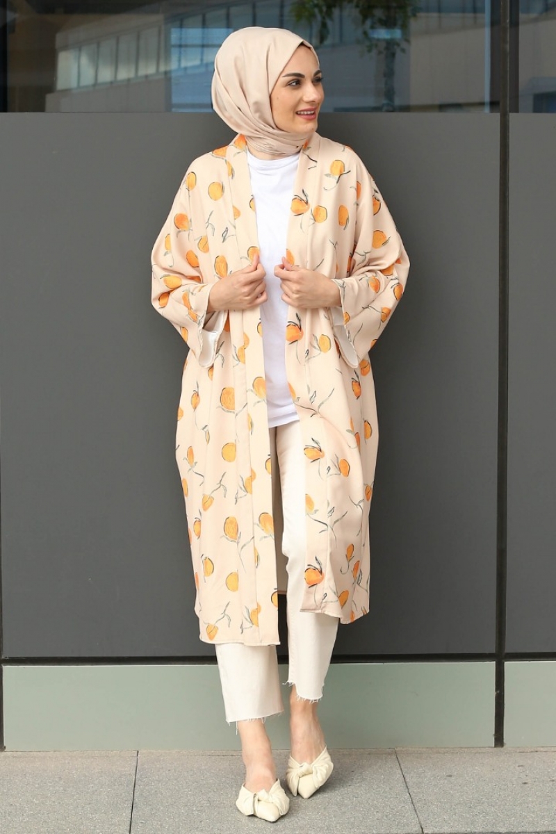 Citrus Bej Kimono