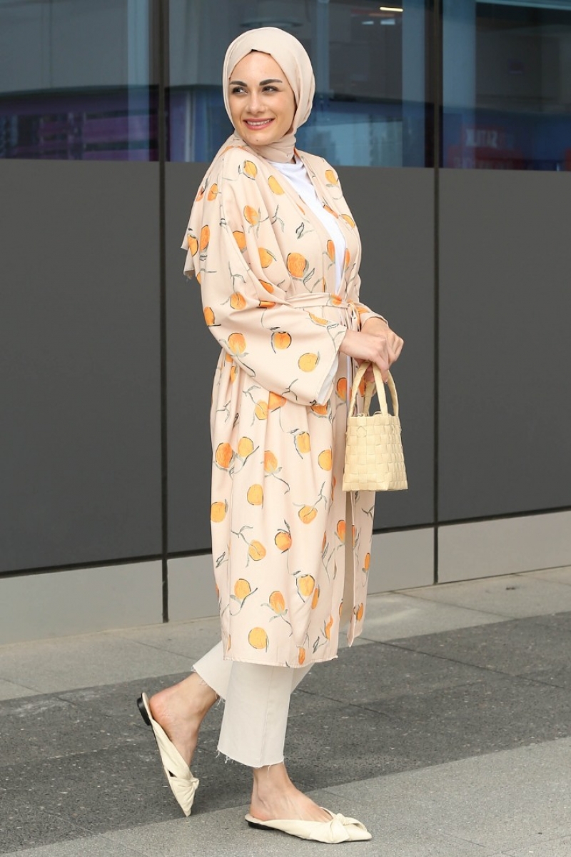 Citrus Bej Kimono